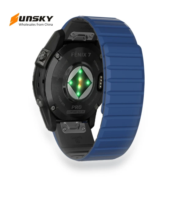 Dual Color Magnetic Quick Release Silicone Watch Band — Bands, Garmin