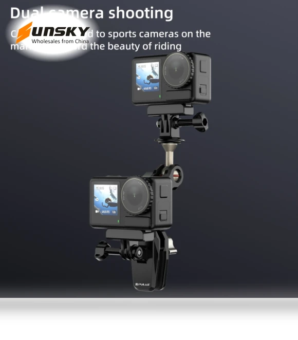 Motorcycle Windshield Clip Bracket Camera Mount — Camera Brackets, PULUZ