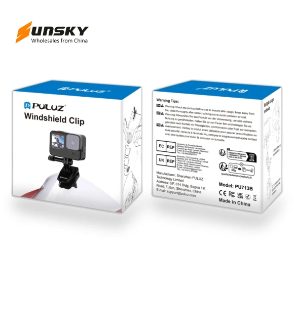 Motorcycle Windshield Clip Bracket Camera Mount — Camera Brackets, PULUZ