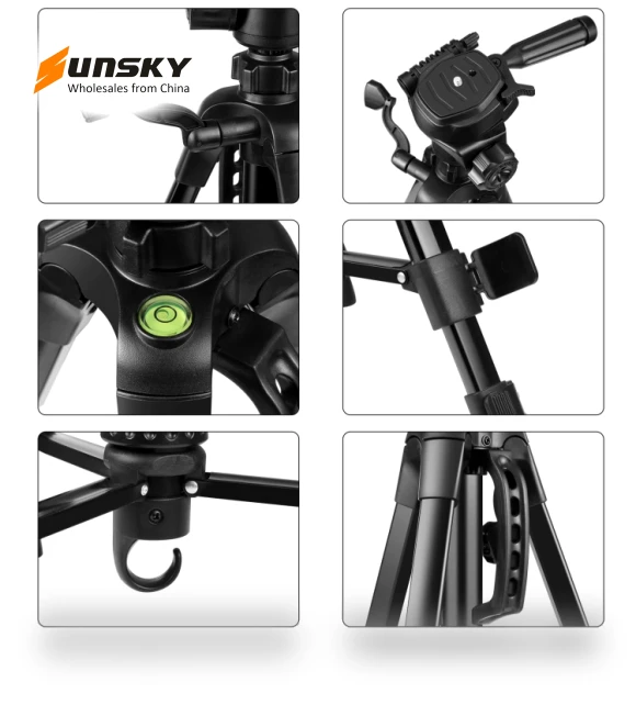 Aluminum Selfie Live Tripod Mount with Three-dimensional Head & Phone Clamp — Camera Supports, PULUZ