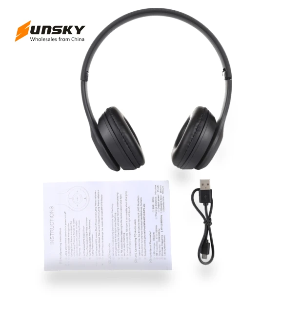 Foldable Wireless Bluetooth Headphone with 3.5mm Audio Jack — In-Ear Headphones