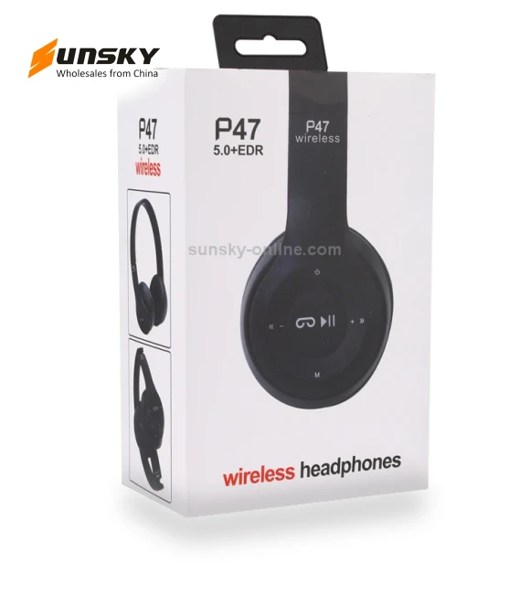 Foldable Wireless Bluetooth Headphone with 3.5mm Audio Jack — In-Ear Headphones