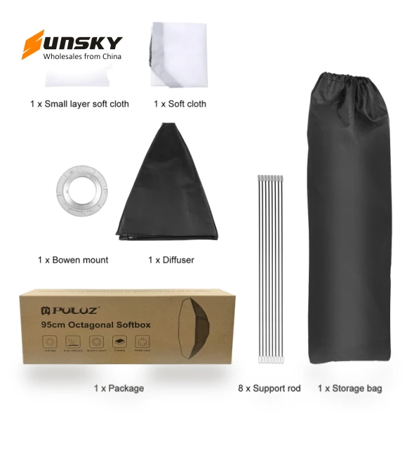 Octagon Parabolic Softbox with Bowens Mount — Soft Boxes, PULUZ