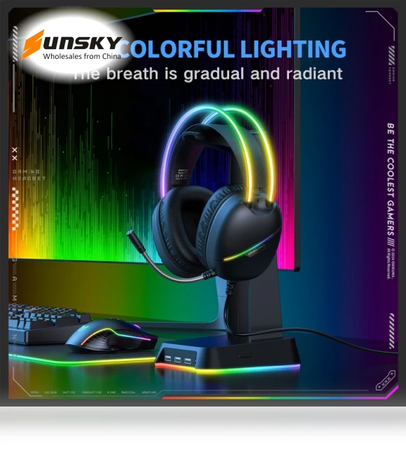 X33 Head-mounted RGB Light E-Sports Gaming Headset — Headsets, ONIKUMA