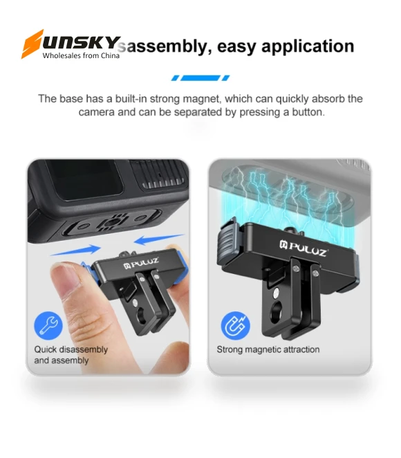 Magnetic Quick Release Metal Base — Shoe Mounts, PULUZ