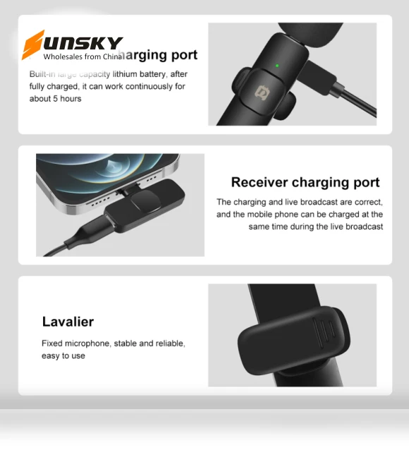Wireless Lavalier Noise Reduction Reverb Microphones — Audio Capture Devices, PULUZ