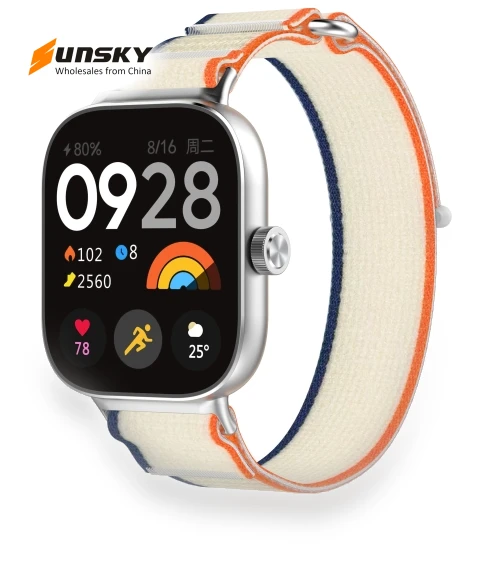 Nylon Woven Hook and Loop Fastener Watch Band — Fitness Bands, Redmi