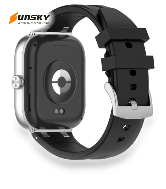 Silver Metal Connector Silicone Watch Band — Bands, Xiaomi