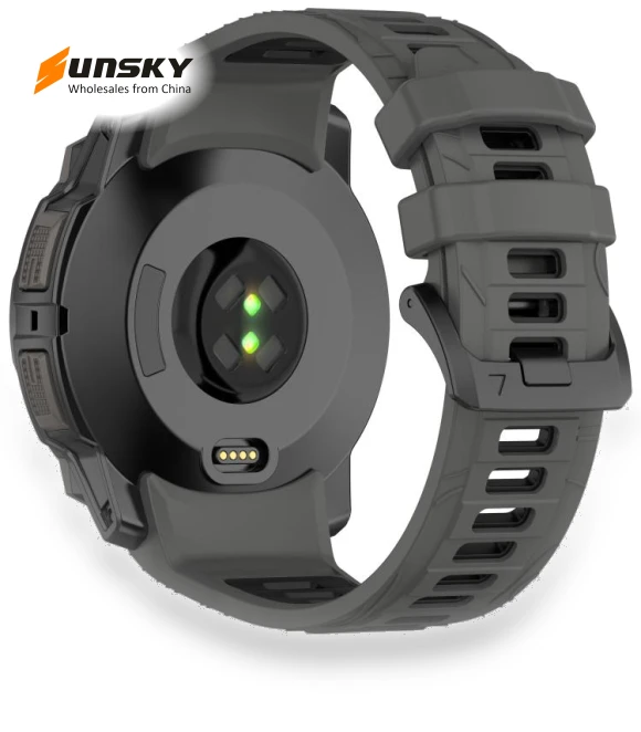 Two Color Sports Silicone Watch Band — Wearable Accessories, Garmin