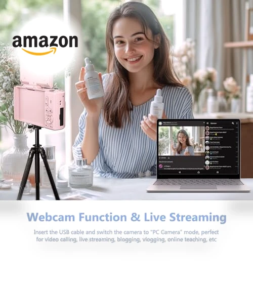 4K Digital Camera with Flip Screen — Camcorder, VJIANGER