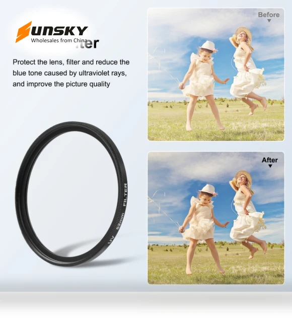 52mm UV Lens Filter with Adapter Ring for GoPro — Camera Gear, PULUZ