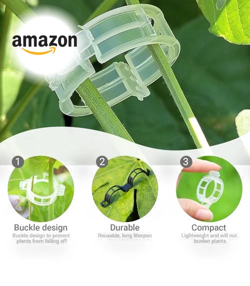 Reusable Plastic Plant Clips for Climbing Plants — Clamps, FKMEE