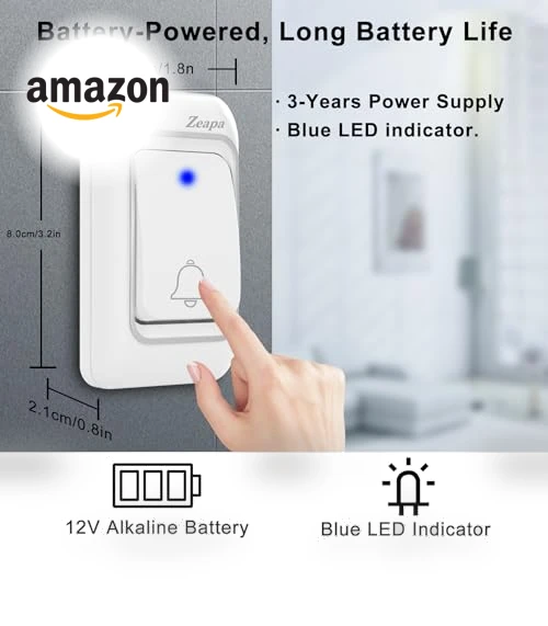 Wireless Doorbell with 2 Transmitter & 2 Receiver — Kits, Zeapa