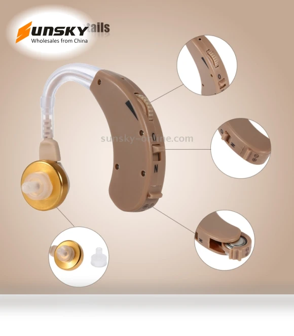 Behind Ear Sound Amplifier Adjustable Tone Hearing Aid — Hearing Support, JECPP