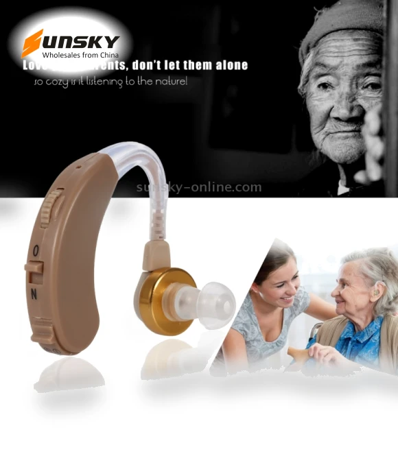 Behind Ear Sound Amplifier Adjustable Tone Hearing Aid — Hearing Support, JECPP
