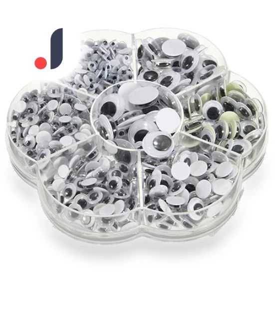 Self-adhesive Round Toy Eyes for Doll Toy, DIY Decor — Wiggle Eyes, Zoeneed
