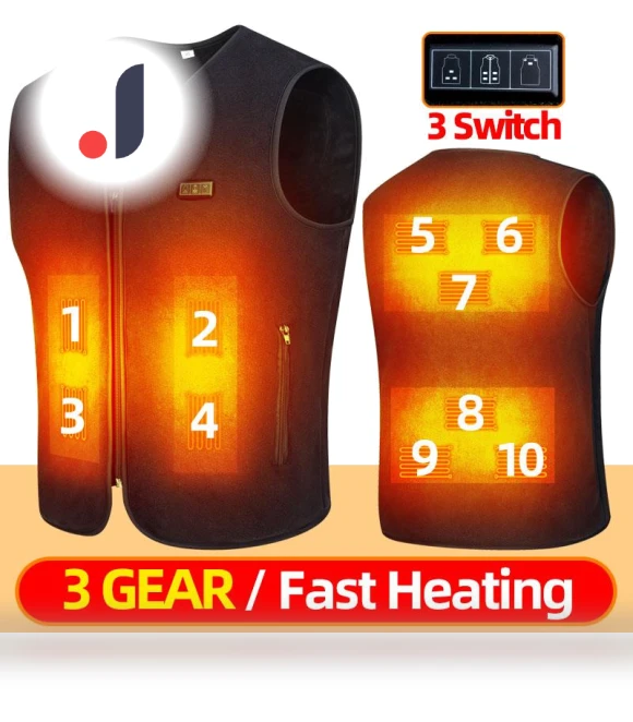 Winter Smart Wool Vest with Heating — Leg Warmers, Pu Er