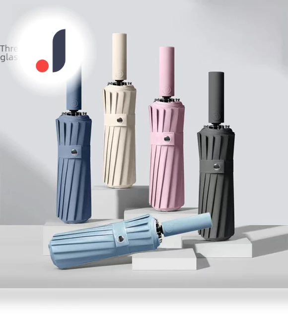 Automatic Black Glue Sun Umbrella — Umbrellas, AI Supermarket