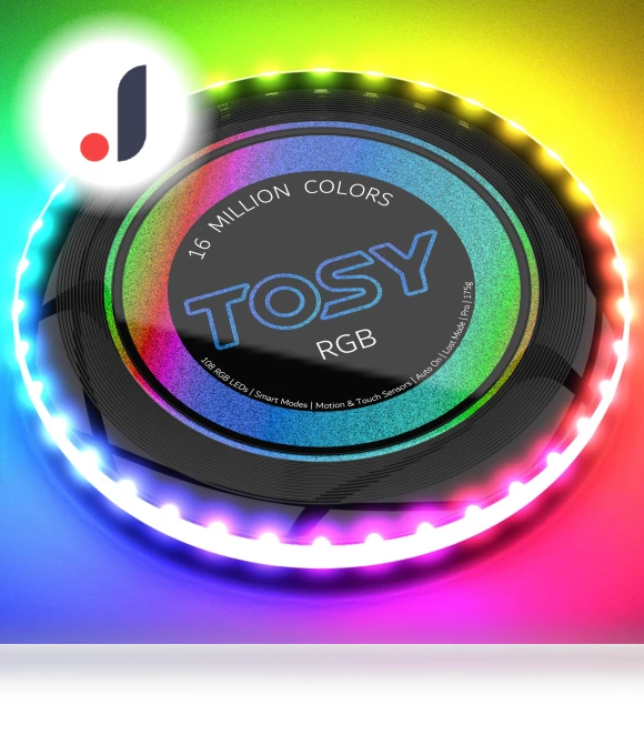 Flying Disc with RGB Lights — Aerodynamic Discs, AniWorld
