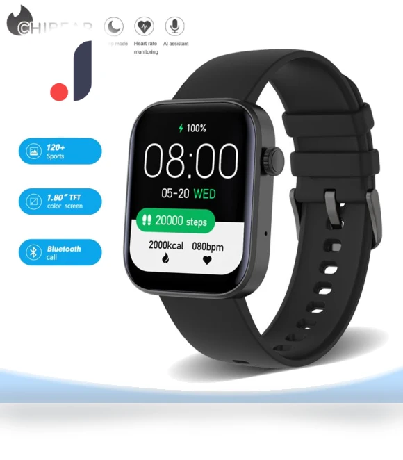 1.8-inch Smart Watch with Bluetooth — Smartwatches, Tiktop2