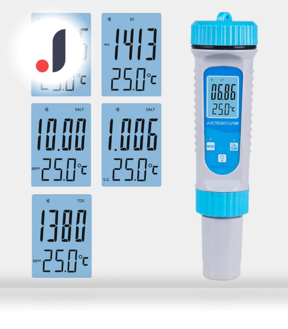 Smart BT 6 in 1 Water Tester — Test Kits & Thermometers, Koogeelife