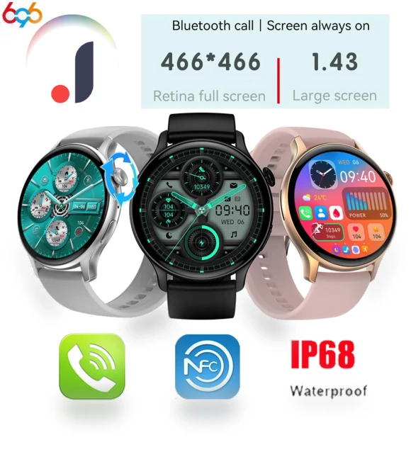 Smart Watch with NFC and Amoled Display — Smartwatches, Tiktop2