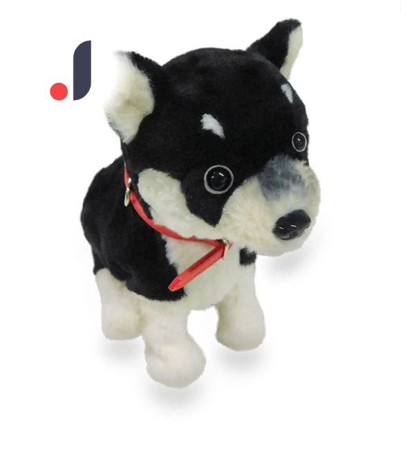 Talking, Moving, Singing, Dancing Kuroshibu Love Robot Shiba Inu Plush Toy — Interactive, YRstudio