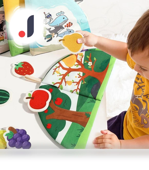 3D Touch Interactive Fabric Book — Infant & Early Childhood Playthings, Picture Hung