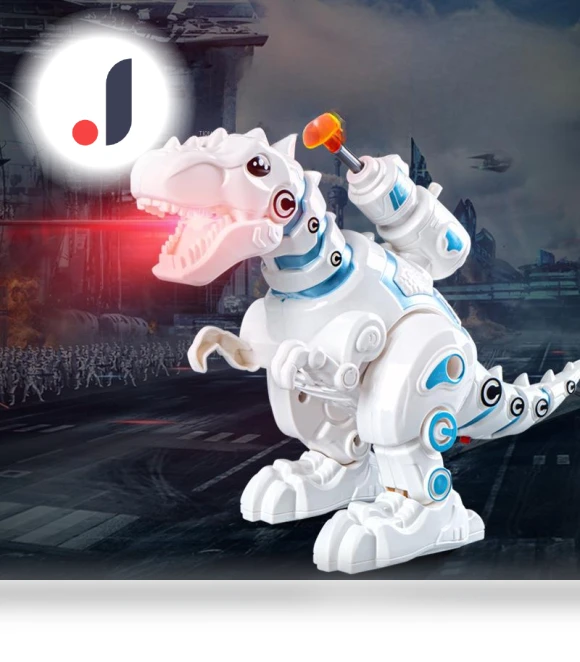 Electric Walking Dinosaur - Fire-Breathing Robot T-Rex and Triceratops — Fossils, Toys Space