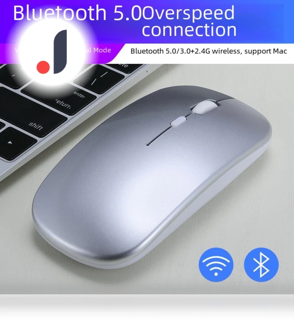 Rechargeable Dual-Mode Wireless Bluetooth Mouse — Mouse Pads, Computer boost