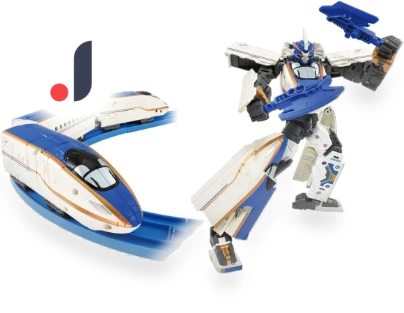 Shinkansen E7 Shiny Blue Transforming Robot — Control & Power, Select Items Norisuke