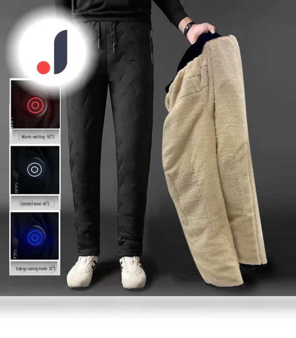 Smart Cotton Pants with Electric Heating and Sheepskin — Insulated, Got Now