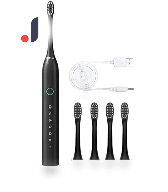 Electric Toothbrush with 4 Brush Heads — Electric Toothbrush Heads, Refreshing Home