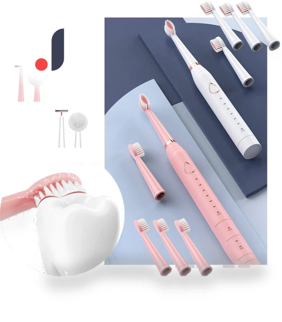 Electric Toothbrush with 6 Cleaning Modes — Rotating Electric Toothbrushes, Xingben Two