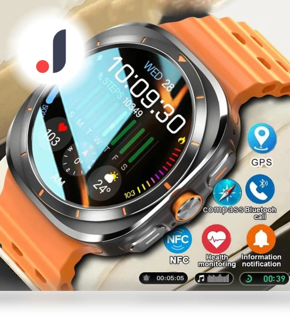 Full Touch Smart Watch with Compass, NFC, GPS, Bluetooth — Smartwatches, Reggo