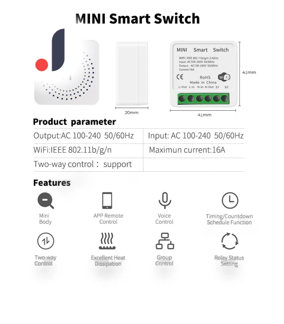 Mini WIFI Switch — Smart Home Modules, AE Selection
