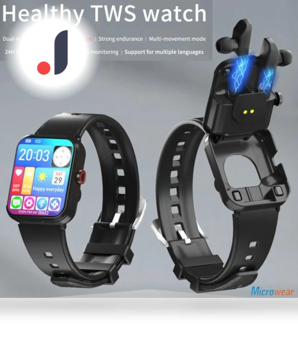 Smart Watch with Bluetooth Headphones — Smartwatches, Tiktop2