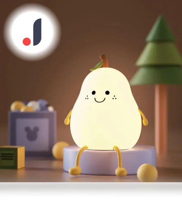 LED Silicone Night Light in Pear Shape — Night Lights, DC-HOME Textile
