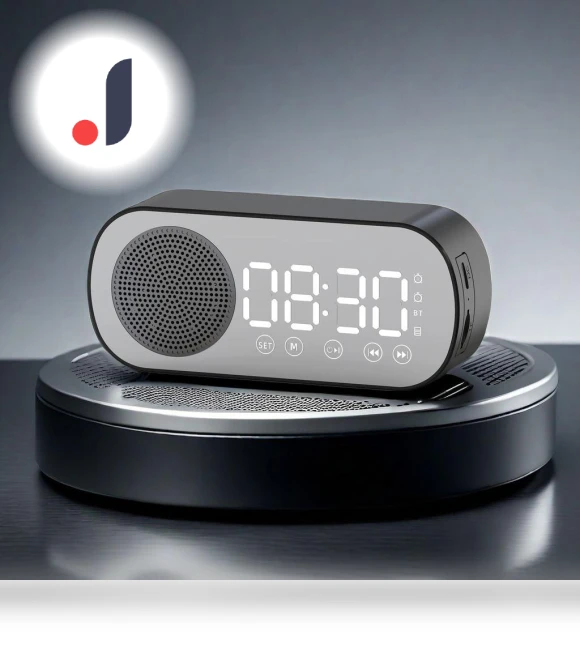 Smart Bluetooth Speaker with Alarm — Portable Audio, HOME-Auto-001