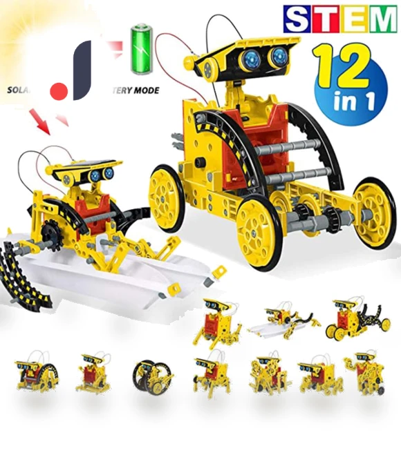 12-in-1 Solar Robot DIY Building Kit — Solar Power, Shoe Road