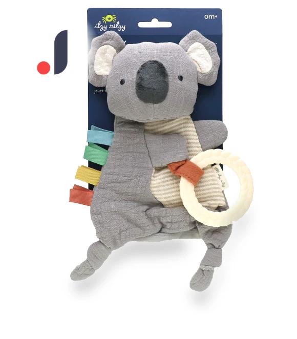 Bitzy crinkle, sensory toy with teether — Baby Rattles & Soft Rings, itzy ritzy