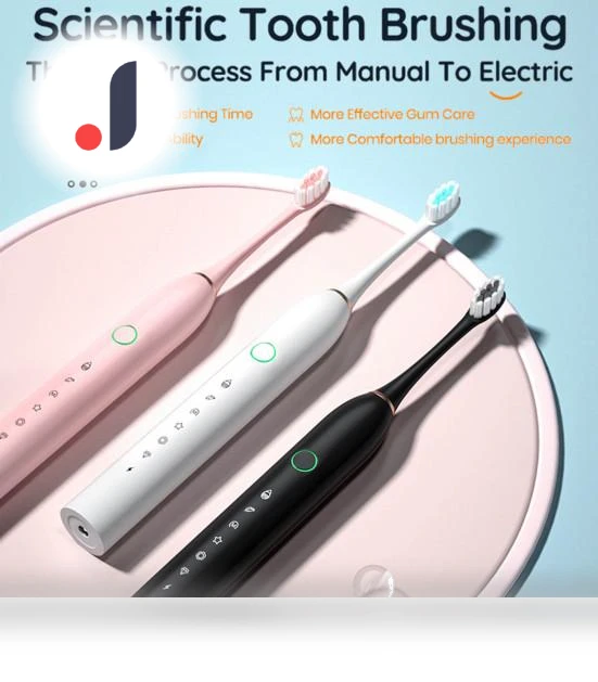 Electric Toothbrush with 4 Brush Heads — Electric Toothbrush Heads, Zoeneed