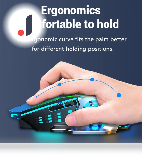Rechargeable Wireless Gaming Mouse — Mouse Pads, Super Dream Home