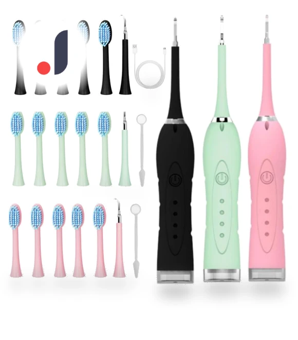 Waterproof Electric Toothbrush with 5 Brush Heads — Chargers, VITA Dogdog Smartwear