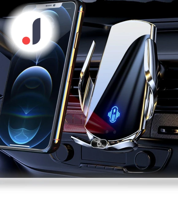 Wireless Car Charger with Automatic Touch Clamp — Dashboard Installation Kits, Optimized General