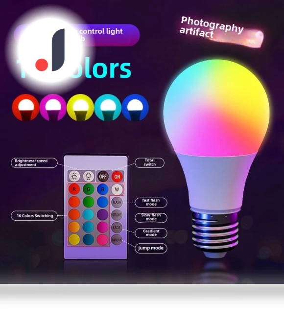Colorful RGB Light Bulb — LED, AI Supermarket