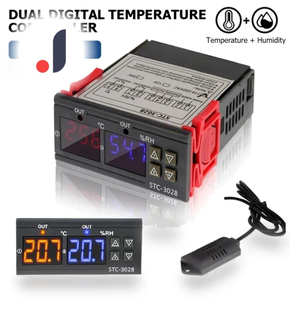 Dual Digital Temperature and Humidity Controller — Home Climate Control, HOME-Auto-001