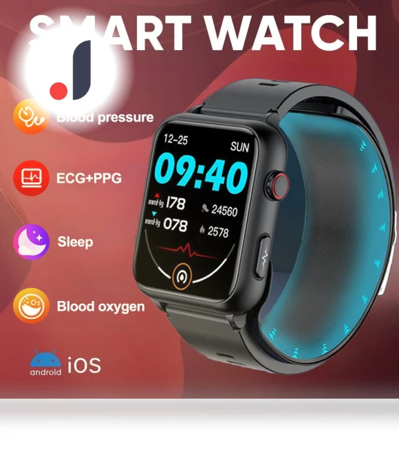 ECG+PPG Smart Watch with Blood Pressure Monitoring — Smartwatches, SACOSDING