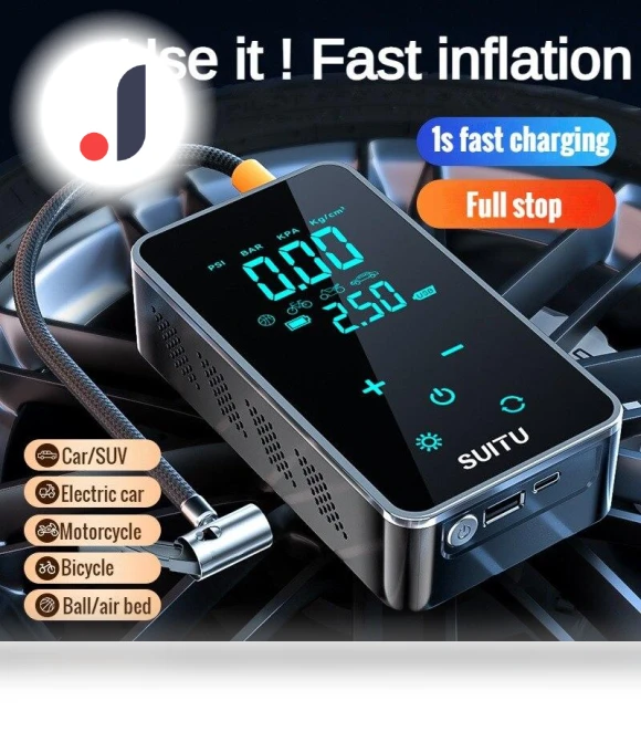 Mini Wireless Touch Screen Air Pump — Tire Inflation Solutions, Cars Auto Home