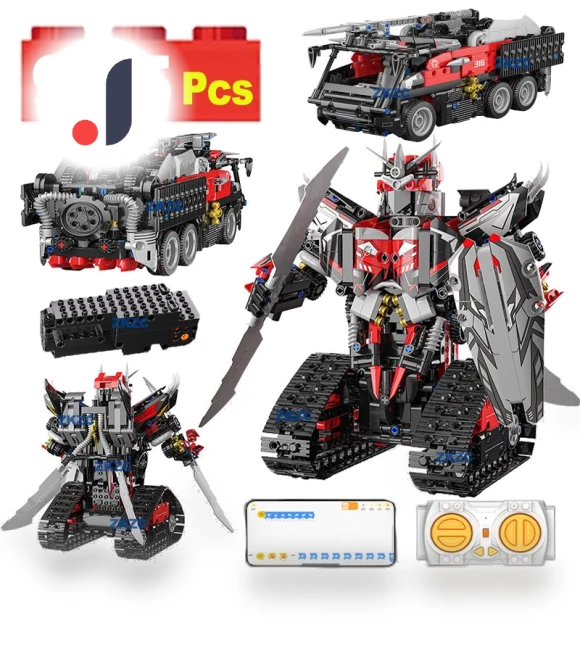Urban Technical Remote Control Robot Truck Car Building Blocks — Construction Kits, Focus on toys